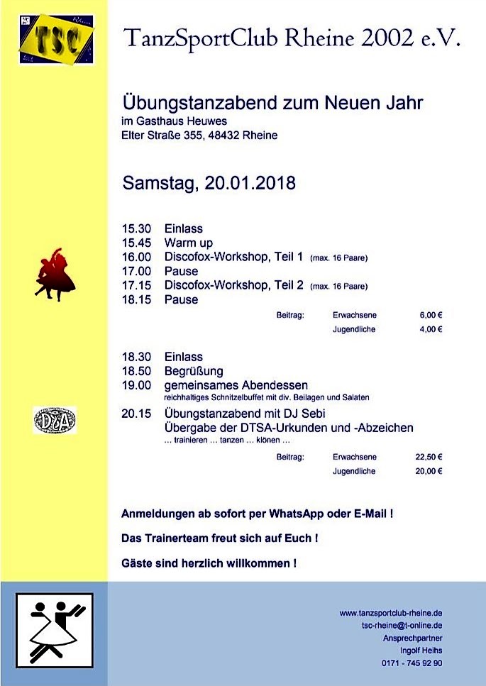 Übungstanzabend des TSC